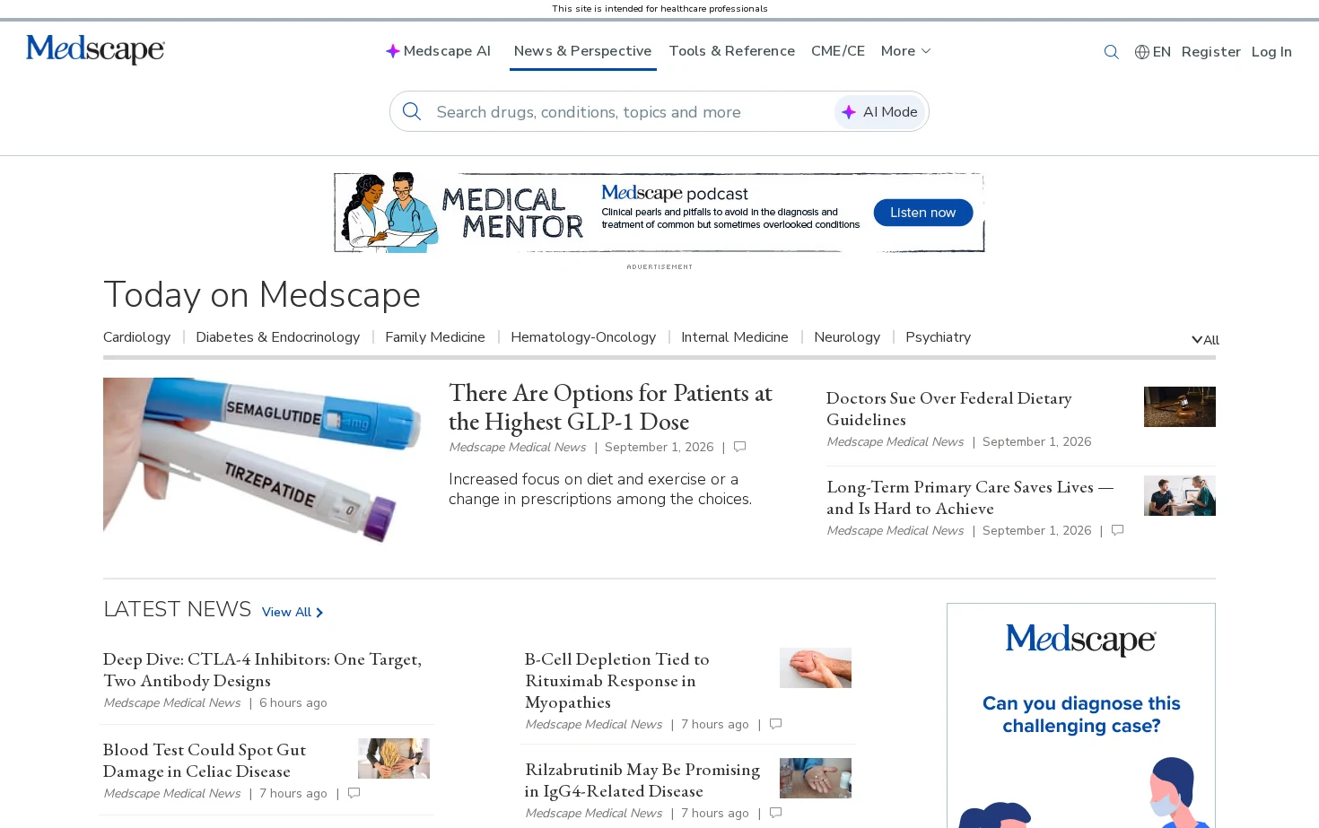 Medscape 页面快照